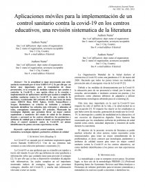 Aplicaciones móviles para la implementación de un control sanitario contra la Covid-19 en los centros educativos. Página 1