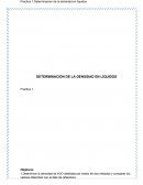 Determinación de la densidad en líquidos