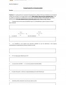 Evolución prueba dos de Química Orgánica I Sustitución