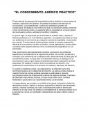 El conocimiento jurídico práctico