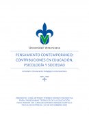 Pensamiento Contemporáneo: Contribuciones en Educación, Psicología y Sociedad
