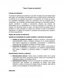 Proceso de selección