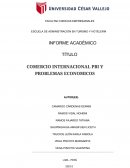 Comercio internacional, PBI y problemas económicos