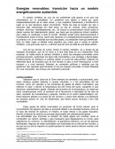 Energías renovables: Transición hacia un modelo energéticamente sostenible