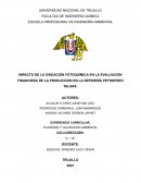 Impacto de la oxidación fotoquímica en la evaluación financiera de la producción