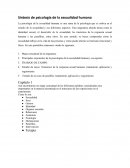 Síntesis de psicología de la sexualidad humana