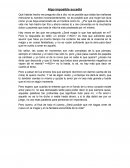 Algo imposible sucedió