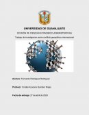 Trabajo de investigacion sobre conflicto geopolitoco internacional