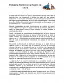 Problema Hídrico en la Región de Tacna