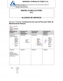 Construcción de Losa de Piso para Taller de Mantenimiento Relaves