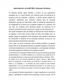 Administración de la MIPYME y Empresas Familiares