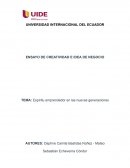 Espíritu emprendedor en las nuevas generaciones