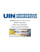 Reporte de análisis de casos. Presupuestos