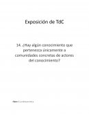 Exposición de TdC. Objeto 1: La tabla periódica