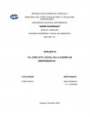 El conflicto social en la guerra de independencia