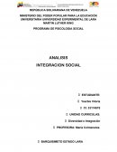 Análisis integración social