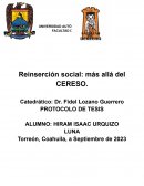 Reinserción social: más allá del CERESO