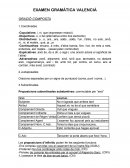 Examen gramatica valenciano