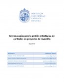 Metodologías para la gestión estratégica de contratos en proyectos de inversión
