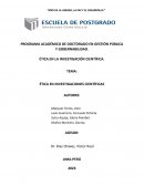Ética en investigaciones científicas
