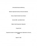 Propuesta de mejora en la Salud Ocupacional y Seguridad en el Área de Trabajo