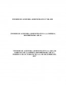 Informe de auditoria administrativa a la empresa distribuidora Arlac