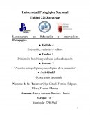 Aspectos antropológicos y sociológicos de la educación