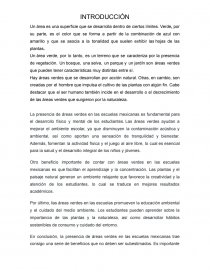 Áreas verdes en las escuelas. Página 1