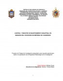Control y registro de mantenimiento industrial en maquina Will rayadora en empresa de cuadernos