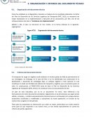 Organización del documento técnico