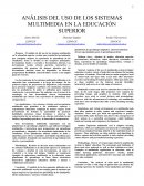 Análisis del uso de los sistemas multimedia en la educación superior