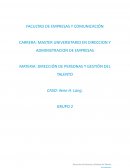 Dirección de personas y gestión del talento. Caso: Ilene H. Lang.