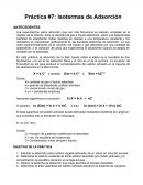 Práctica #7: Isotermas de Adsorción