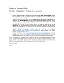 Actividad Integradora I Análisis de un producto