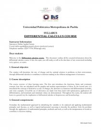 Differential calculus course. Página 1