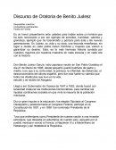 Benito Juárez Pieza de oratoria