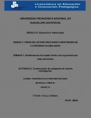 Avance de la investigacion de la identidad de la nación