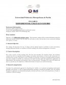 Differential calculus course