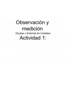 Observacion y medición.Escalas y Sistemas de Unidades