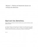 Política de Desarrollo Social con enfoque de derechos