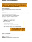 Relaciones entre el equipo de trabajo