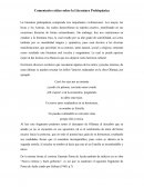 Comentario crítico sobre la Literatura Prehispánica