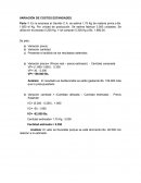 Variación de costos estandarizados