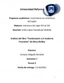 Análisis del libro “Frankenstein o el moderno Prometeo” de Mary Shelley