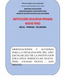 Acciones y comisiones para docentes sobre la finalizacion del año escolar