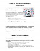 Inteligencia Verbal-Lingüística