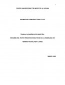 Resumen del texto principios didácticos en la enseñanza de Herminia Ruvalcaba Flores
