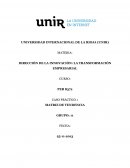 Dirección de la innovación: la transformación empresarial
