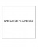 Elaboración de fichas técnicas