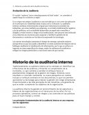 Historia de la Auditoria Interna y Perfil del Auditor